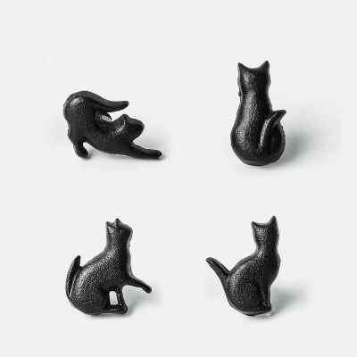 4 piezas de tiradores de gato para cajones, manijas de hierro para muebles de armario y guardarropa