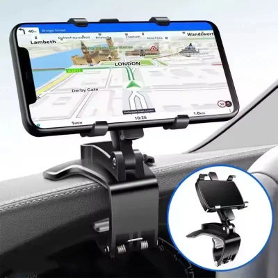 Soporte Universal para teléfono de coche con rotación de 360 grados, soporte GPS para salpicadero, soporte móvil para iPhone
