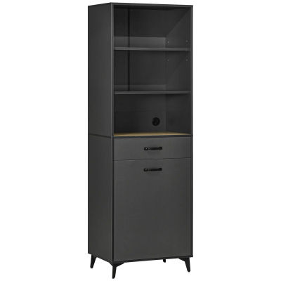 HOMCOM Mueble de cocina tipo buffet, unidad de almacenamiento en cm para cocina, sala de estar, baño, diseño industrial, piezas metálicas No