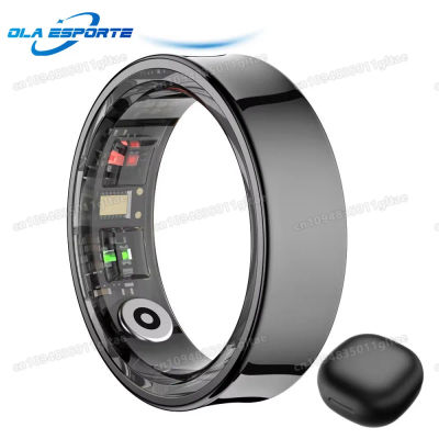 Anillo Inteligente R10 con Estuche de Carga para Hombre y Mujer, Monitor de Presión Arterial, Sueño y Salud, Resistente al Agua 5ATM, Anillo Inteligente con Modos Multideportivos HT30