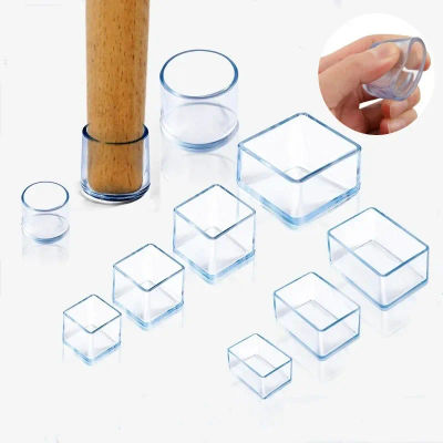 16 Uds. Gorros transparentes para pies de muebles, silla, mesa, sofá, alfombrilla de goma silenciosa antideslizante para patas, suelo de madera contra arañazos, almohadillas protectoras