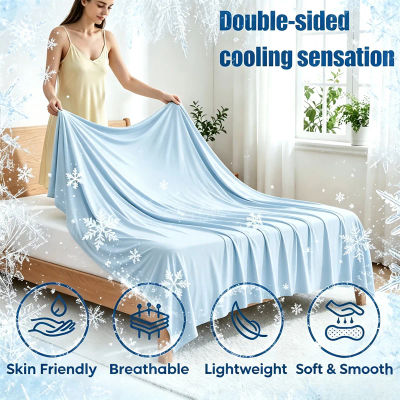 Manta refrescante de verano, manta fina de seda helada, edredón de aire acondicionado, edredón transpirable ligero y agradable para la piel, para el hogar y la oficina
