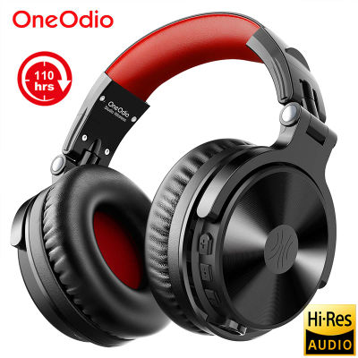 Oneodio Auriculares Inalámbricos con Bluetooth, Dispositivo con Cable, Cascos de Audio con Micrófono para PC, PS4, Call Center, Oficina, Skype, Audífonos con Bluetooth 5.2, 110 h, 2 en 1, Auriculares
