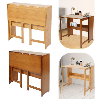 Escritorio plegable multifuncional para ordenador portátil, muebles de oficina, escritorio para el hogar con espacio de almacenamiento, escritorio compacto plegable
