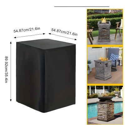 Cubierta cuadrada para fogones, impermeable, resistente a todo tipo de clima, cubierta para muebles de Patio exterior 210D para mesa de fogones, 1 ud.