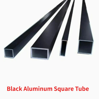 2 Tubos Cuadrados de Aluminio, Color Negro, Perfil 8x8mm~30x30mm, Tubo Rectangular de Alta Resistencia, Duradero, para Muebles DIY
