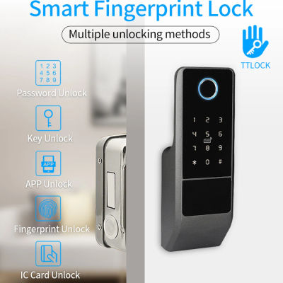 TTLock Bluetooth huella digital impermeable puerta exterior código de acceso tarjeta Rfid cerradura de puerta inteligente sin llave