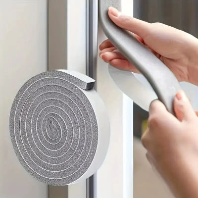 Tira de sellado de espuma de esponja PU de 4M, cinta adhesiva anticolisión insonorizada, pelado meteorológico para puertas, ventanas, protección de muebles