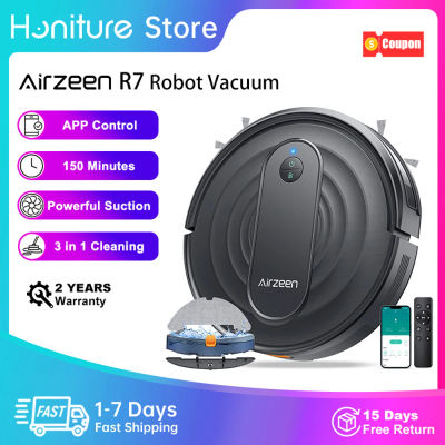 Robot aspirador Airzeen R7, fregona 3 en 1, limpieza, succión de 4000Pa, aplicación inteligente/Control Alexa, carga automática para pelo y suelos de mascotas