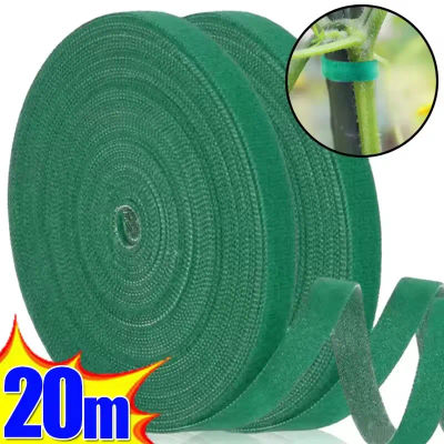 Lazos de nailon para plantas, gancho de vendaje para plantas, soporte ajustable para plantas, cinta de sujeción reutilizable para accesorios de jardín y hogar, 20/2M