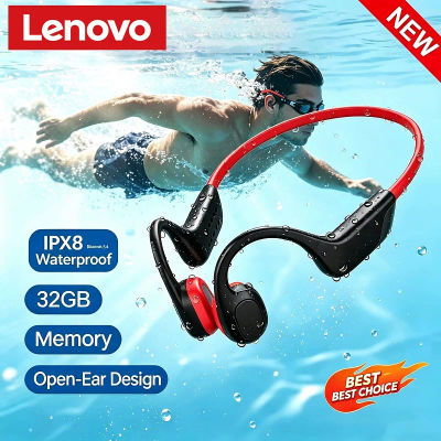 Auriculares Lenovo de Conducción Ósea, Inalámbricos, para Natación y Deportes, IPX8, Bluetooth 5.4, con Micrófono, Resistentes al Agua, para Ejercicio y Fitness 2026