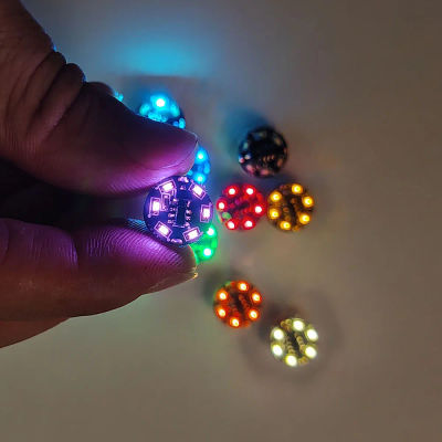 Lámpara de Control Magnético de 8 Modos, Luces LED Inalámbricas de Inducción con Flujo Intermitente + Batería de Botón + Imán, Juguetes DIY, Modelo de Robot