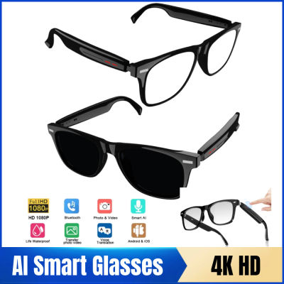Gafas inteligentes 4K HD AI Chat GPT 100MP cámara grabación Bluetooth llamada 260Mah batería asistente de voz Control gafas inteligentes 2025