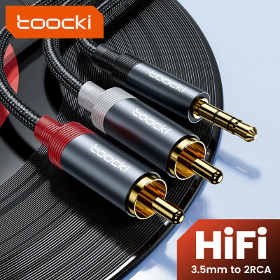 Toocki Cable de Audio RCA 3,5mm macho a 2RCA Cable Aux divisor 2RCA Cable de altavoz para TV PC amplificadores DVD portátil MP3 Cable extensor
