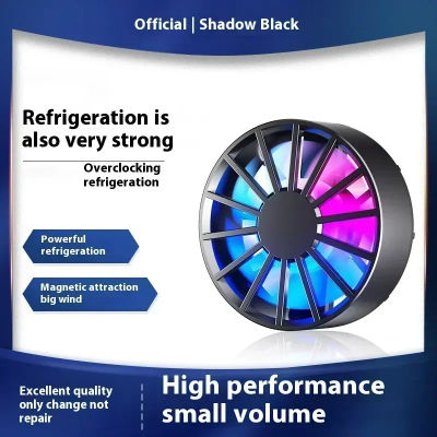 Radiador de teléfono, Enfriador de teléfono magnético portátil, ventilador ligero de poco ruido con luz RGB, refrigeración rápida para teléfono, tableta, juego PUGB