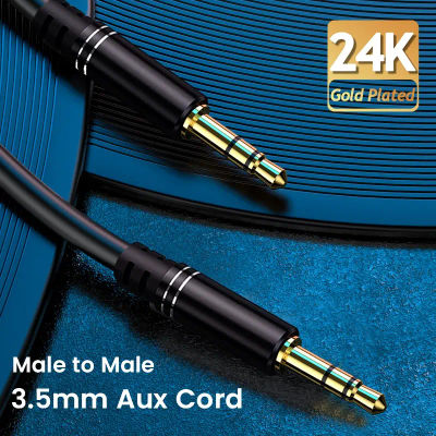 Cable de audio de 3,5 mm Cable auxiliar Adaptador de entrada de audio Cable auxiliar macho a macho Compatible con auriculares con altavoz estéreo para automóvil