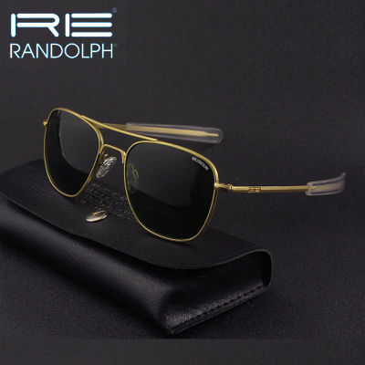 Gafas de sol RE para hombre, gafas de sol de piloto de aviación militar del ejército americano, gafas de sol para mujer de marca de lujo, lentes de cristal con marco de titanio y Metal Vintage