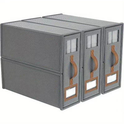 Juego de sábanas plegables, organizadores de armario de tela de lino con ventana, caja de almacenamiento de ropa de cama para sábanas y almohadas