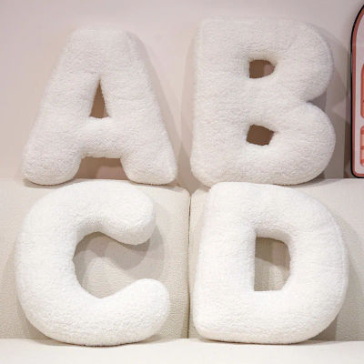 Almohada acogedora con letras en inglés, cojín para sofá, decoración para sala de estar, muñeco de peluche de 26 letras, almohada para niños, juego de palabras de enseñanza, juguete para chico