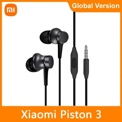 Audífonos deportivos intrauditivos originales Xiaomi con micrófono para teléfono Xiaomi Samsung Huawei-Piston 3, auriculares con cable de 3.5MM y bajos potentes.