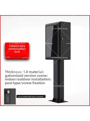 Caja de Protección para Cargador de Vehículos Eléctricos 70x50x25cm, Montaje en Pared, Exterior, Impermeable, Antirrobo, con Cerradura de Contraseña