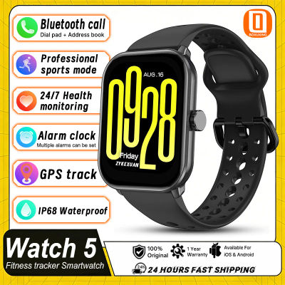 Nuevo Reloj Inteligente Deportivo Watch 5 para Hombre y Mujer, Pantalla AMOLED de 2.01'', Monitor de Actividad Física, Frecuencia Cardíaca, ECG, Resistente al Agua, GPS, Llamadas