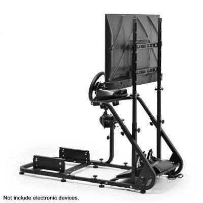 Soporte de Volante para Simulador de Carreras Minneer con Soporte para Monitor, Compatible con Logitech G27 G29, para Fanatec, para Thrustmaster, Soporte de Volante Ajustable, No Incluye Volante,