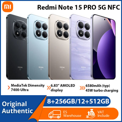 Teléfono Inteligente Xiaomi Redmi Note 15 Pro 5G NFC, 8GB 256GB 512GB, Pantalla AMOLED de 6.83 Pulgadas, Cámara de 200MP con OIS, Batería de 6580mAh, con Xiaomi HyperOS 2