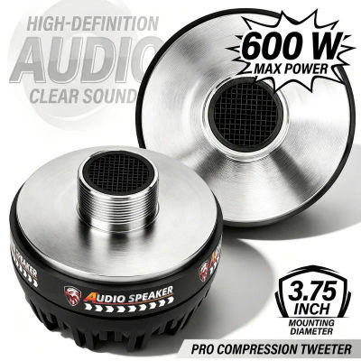 2 Altavoces de Agudos de Titanio de 3.75 Pulgadas, 600W, Audio Profesional, Alta Frecuencia, 8 Ohmios, para Cine en Casa, Música y Automóvil
