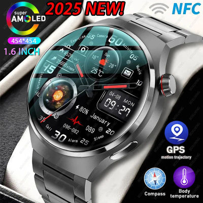 BOXUXING reloj 4 Pro reloj inteligente hombres GPS rastreador deportivo NFC 1,53 "pantalla HD Monitor de salud relojes Bluetooth llamada SmartWatch