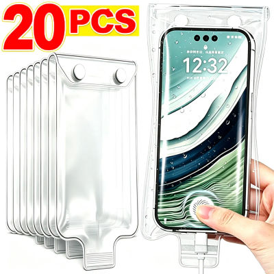 20-1 piezas de fundas universales transparentes para teléfonos, bolsas impermeables para cubrir el teléfono móvil, para ciclismo, bicicleta y actividades al aire libre.