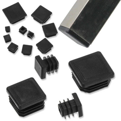 Tapas de plástico cuadradas antideslizantes para muebles, protectores de patas de Silla, resistentes al desgaste, 10 unids/lote por paquete