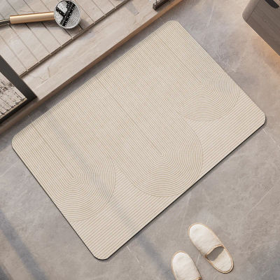 Alfombrillas de diatomita para pies, alfombrilla de baño absorbente de secado rápido, Alfombra de inodoro de barro, ducha para almohadilla de sala de estar, lavable