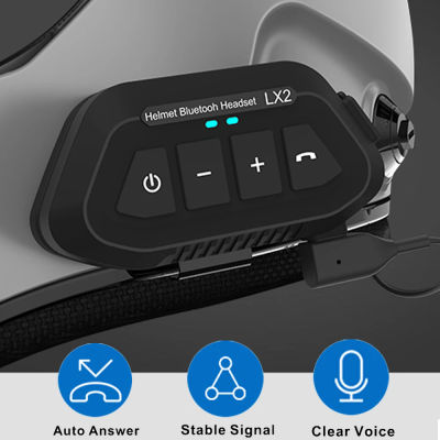 Auriculares inalámbricos BT 5,0 para casco de motocicleta, cascos con Bluetooth, asistente de voz, 1200mAh