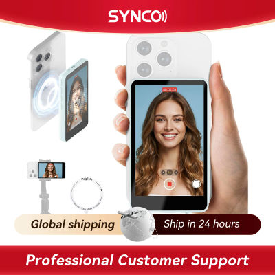 SYNCO XView-Monitor de teléfono inalámbrico magnético para iPhone y Android, cámara trasera 4K/1080p, pantalla Vlog con alcance de 164 pies para YouTube