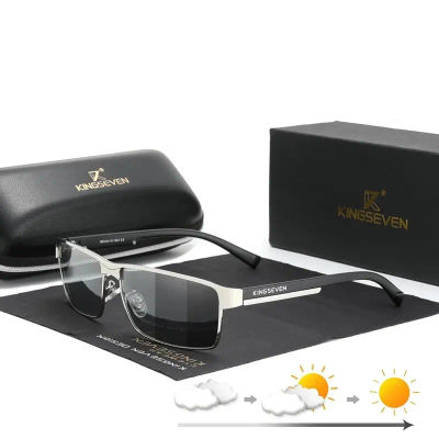 KINGSEVEN-gafas de sol fotocromáticas polarizadas para hombre y mujer, diseño de camaleón, UV400, gafas cuadradas antideslumbrantes para conducir