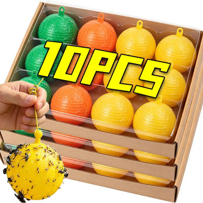 Bolas Adhesivas Fuertes para Atrapar Moscas de la Fruta, Trampas para Insectos, Control de Plagas para Jardín, Huerto y Plantas, Protección contra Insectos