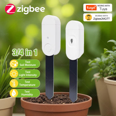 Tuya-Sensor inteligente Zigbee de humedad del suelo, probador de temperatura y humedad del suelo, Monitor de humedad en tiempo Real, compatible con Z2M en el asistente doméstico