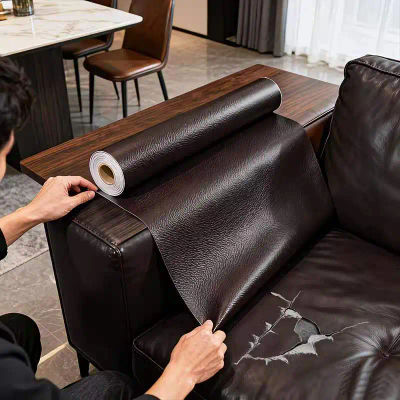 Cinta adhesiva de cuero de fácil aplicación para reparar sofás, sillas y muebles - Solución para arañazos y áreas desgastadas
