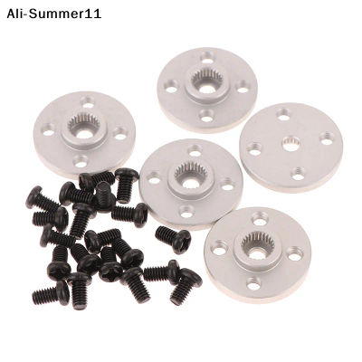 【S11】Juego de 5 Soportes de Disco de Engranaje de Dirección de Aleación de Aluminio 25T Tipo Redondo para Servomotor MG995 MG996R Conector de Motor para Coche RC y Robot