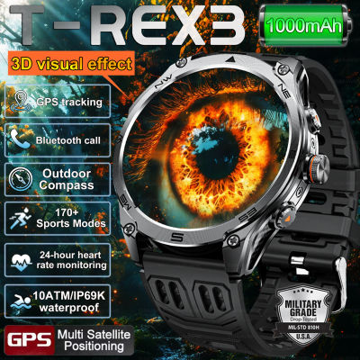 2025 nuevo 10ATM tácticas impermeables deporte SmartWatch brújula 1000Mah batería deporte linterna BT llamada reloj inteligente para hombres GPS
