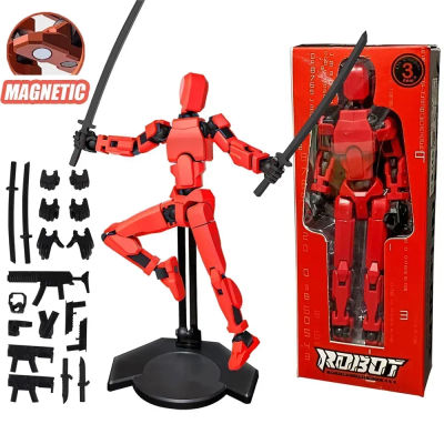 Figuras de acción móviles de 13 articulaciones, Robot Dummy Nova ensamblado, figura de acción T13 con soporte, figura de acción Titan 13, juguete Lucky13