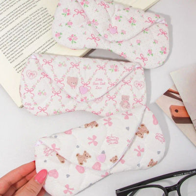 Estuche para Gafas de Sol Hecho a Mano, Antiarañazos, con Hebilla, Funda Protectora para Gafas de Sol, Anti-caída, Linda Bolsa para Brochas de Maquillaje para Chicas