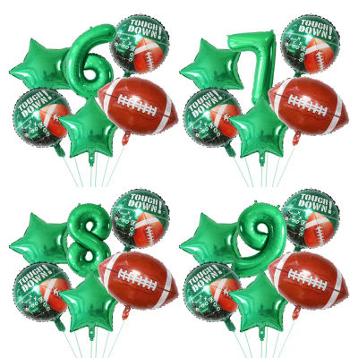 6 Globos de Fútbol Americano con Temática de Jugador de Rugby, Decoraciones para Fiestas Deportivas, Globos de Cumpleaños para Bebés
