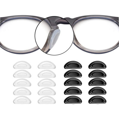 Almohadillas nasales adhesivas de 20 piezas, almohadillas nasales para gafas, antideslizantes de silicona para gafas de sol, almohadillas finas para la nariz, gafas
