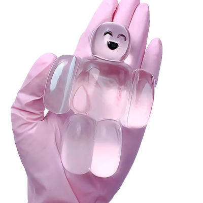 Robot de gelatina transparente blando, juguete para apretar, bonito, súper suave, rebote lento, sentido de agua, juguete de dibujos animados, regalo Kawaii para aliviar el estrés