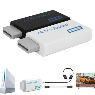 Adaptador compatible con HDMI Full HD para consola Wii, convertidor con conector de 3,5mm, Cable de Audio y vídeo de 720P para PC, Monitor HDTV