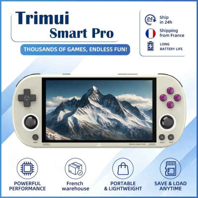 Trimui Smart Pro Consola de Juegos Retro de Código Abierto Linux, Pantalla IPS de 4.96'', Altavoces Estéreo, Tipo-C, 5000mAh, Consola de Juegos Clásica con Emulador, Regalo para Niños