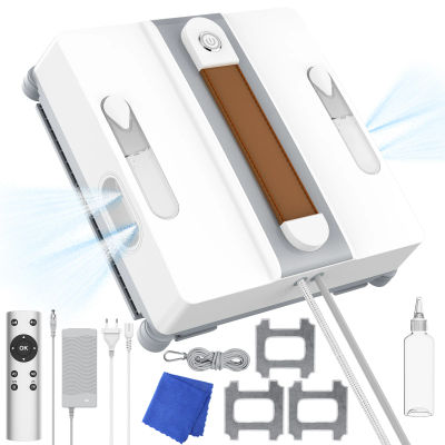Robot Limpiacristales Automático, Limpiador de Vidrios Inteligente con un Solo Botón, Potente Succión, Máquina Limpiadora de Ventanas Manos Libres para Puertas de Vidrio, Espejos y Hogar
