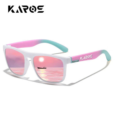 KAROS gafas de sol polarizadas para hombre/mujer, espejo cuadrado, diseño de marca de lujo, sombrilla UV400, Unisex, pesca, conducción, ciclismo y senderismo